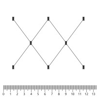 Экокожа стёганая «intipi» Kite (паприка/бежевый, ширина 1.35 м, толщина 5.85 мм) перфорация