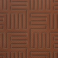 Экокожа стёганая «intipi» Maze (паприка/бежевый, ширина 1.35 м, толщина 5.85 мм) перфорация