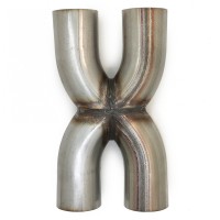 Рогатка X-пайп Ø76-76-76-76 (нержавеющая сталь)