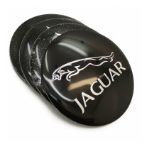 Наклейки на ступичные колпачки «Jaguar» Ø56 (чёрные)
