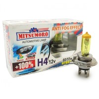 Лампы галогенные «Mitsumoro» H4 +100 Anti Fog Effect (12V-60/55W, P43t-38)