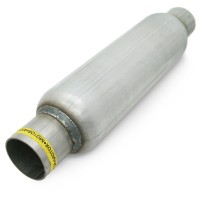 Пламегаситель стронгер «FOR» круглый, жаброобразный диффузор, длина 400 мм, труба Ø45 мм (алюминизированная сталь)